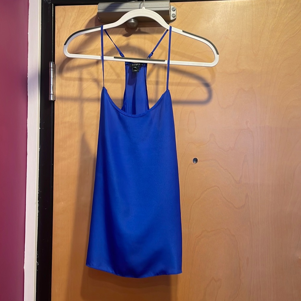 Silky racer back tank top royal blue